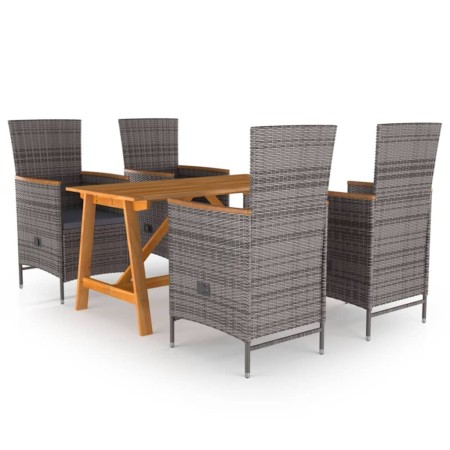 Juego de comedor para jardín 5 piezas gris de , Conjuntos de jardín - Ref: Foro24-3068758, Precio: 705,15 €, Descuento: %