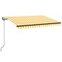 Toldo automático LED sensor de viento amarillo blanco 350x250cm de , Toldos - Ref: Foro24-3069093, Precio: 526,97 €, Descuent...