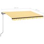 Toldo automático LED sensor de viento amarillo blanco 350x250cm de , Toldos - Ref: Foro24-3069093, Precio: 526,97 €, Descuent...