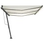 Toldo automático con LED sensor de viento crema 600x300 cm de vidaXL, Toldos - Ref: Foro24-3069812, Precio: 818,50 €, Descuen...