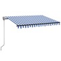 Toldo automático LED sensor de viento azul y blanco 350x250 cm de , Toldos - Ref: Foro24-3069091, Precio: 531,89 €, Descuento: %