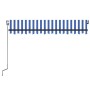 Toldo automático LED sensor de viento azul y blanco 350x250 cm de , Toldos - Ref: Foro24-3069091, Precio: 531,89 €, Descuento: %