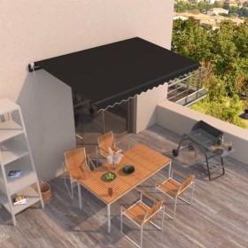 Toldo retráctil automático gris antracita 400x350 cm de , Toldos - Ref: Foro24-3069189, Precio: 445,39 €, Descuento: %