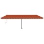 Toldo automático LED sensor de viento naranja marrón 600x300 cm de vidaXL, Toldos - Ref: Foro24-3069815, Precio: 824,51 €, De...