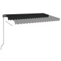 Toldo manual retráctil con LED gris antracita 450x350 cm de , Toldos - Ref: Foro24-3069204, Precio: 396,69 €, Descuento: %