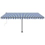 Toldo de pie automático azul y blanco 400x350 cm de , Toldos - Ref: Foro24-3069826, Precio: 565,89 €, Descuento: %