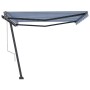 Toldo de pie automático azul y blanco 400x350 cm de , Toldos - Ref: Foro24-3069826, Precio: 565,89 €, Descuento: %