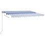 Toldo de pie automático azul y blanco 400x350 cm de , Toldos - Ref: Foro24-3069826, Precio: 565,89 €, Descuento: %