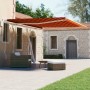 Toldo de pie retráctil manual naranja y marrón 400x300 cm de vidaXL, Toldos - Ref: Foro24-3069540, Precio: 552,41 €, Descuent...