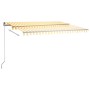 Toldo automático LED sensor de viento amarillo blanco 450x350cm de , Toldos - Ref: Foro24-3069853, Precio: 761,26 €, Descuent...