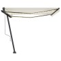 Toldo automático con LED y sensor de viento crema 400x350 cm de , Toldos - Ref: Foro24-3069832, Precio: 932,47 €, Descuento: %