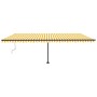 Toldo automático LED sensor de viento amarillo blanco 600x350cm de , Toldos - Ref: Foro24-3069893, Precio: 1,00 €, Descuento: %