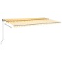 Toldo automático LED sensor de viento amarillo blanco 600x350cm de , Toldos - Ref: Foro24-3069893, Precio: 1,00 €, Descuento: %