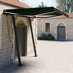 Toldo automático LED sensor de viento gris antracita 3,5x2,5 m de , Toldos - Ref: Foro24-3070134, Precio: 610,48 €, Descuento: %