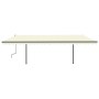 Toldo retráctil automático con postes crema 6x3,5 m de , Toldos - Ref: Foro24-3070287, Precio: 866,74 €, Descuento: %