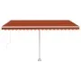 Toldo de pie retráctil manual naranja y marrón 400x300 cm de vidaXL, Toldos - Ref: Foro24-3069540, Precio: 590,29 €, Descuent...