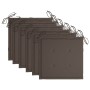 Sillas de jardín 6 uds madera maciza de teca cojines gris taupé de , Sillas de jardín - Ref: Foro24-3073039, Precio: 879,94 €...