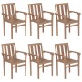 Sillas de jardín apilables 6 uds madera maciza teca con cojines de , Sillas de jardín - Ref: Foro24-3073424, Precio: 750,09 €...