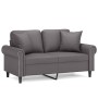 Sofá de 2 plazas con cojines cuero sintético gris 120 cm de , Sofás - Ref: Foro24-3200927, Precio: 240,85 €, Descuento: %