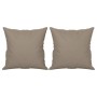 Sofá de 2 plazas con cojines tela microfibra gris taupe 140 cm de , Sofás - Ref: Foro24-3200971, Precio: 284,77 €, Descuento: %