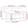 Sofá de 2 plazas con cojines tela microfibra gris taupe 140 cm de , Sofás - Ref: Foro24-3200971, Precio: 284,77 €, Descuento: %