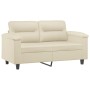 Sofá de 2 plazas con cojines cuero sintético color crema 120 cm de , Sofás - Ref: Foro24-3200984, Precio: 245,71 €, Descuento: %