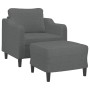 Sillón con taburete tela gris oscuro 60 cm de , Sofás - Ref: Foro24-3201128, Precio: 222,59 €, Descuento: %