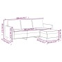 Sofá de 3 plazas con taburete cuero sintético crema 180 cm de , Sofás - Ref: Foro24-3201123, Precio: 273,52 €, Descuento: %