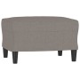 Sofá de 3 plazas con taburete de tela gris taupe 180 cm de , Sofás - Ref: Foro24-3201142, Precio: 312,70 €, Descuento: %