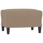 Sillón con taburete cuero sintético color capuchino 60 cm de , Sofás - Ref: Foro24-3201204, Precio: 204,21 €, Descuento: %