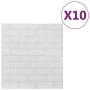 Papel pintado autoadhesivo ladrillos 3D 10 unidades blanco de vidaXL, Papel pintado - Ref: Foro24-150718, Precio: 48,73 €, De...