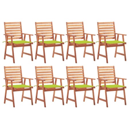 Sillas comedor de jardín y cojines 8 uds madera maciza acacia de , Sillas de jardín - Ref: Foro24-3078385, Precio: 576,26 €, ...