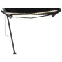 Toldo automático con LED y sensor de viento antracita 450x300cm de vidaXL, Toldos - Ref: Foro24-3069774, Precio: 660,79 €, De...