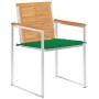 Sillas de jardín 4 unidades con cojines madera maciza teca de , Sillas de jardín - Ref: Foro24-3078559, Precio: 547,80 €, Des...