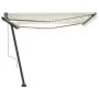 Toldo automático con LED sensor de viento crema 400x300 cm de vidaXL, Toldos - Ref: Foro24-3069752, Precio: 694,14 €, Descuen...