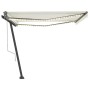 Toldo automático con LED sensor de viento crema 400x300 cm de vidaXL, Toldos - Ref: Foro24-3069752, Precio: 706,25 €, Descuen...
