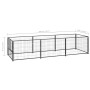 Perrera acero 3 m² negra de , Casetas y cercados para perros - Ref: Foro24-3082093, Precio: 173,20 €, Descuento: %