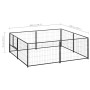 Perrera acero 4 m² negra de , Casetas y cercados para perros - Ref: Foro24-3082109, Precio: 173,20 €, Descuento: %