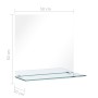 Espejo de pared con estante de vidrio templado 50x50 cm en Espejos | Comprar online en Foru.es