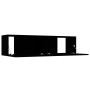 Mueble pared TV madera contrachapada negro 120x30x30 cm de , Muebles TV - Ref: Foro24-801491, Precio: 64,34 €, Descuento: %
