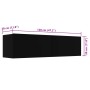 Mueble pared TV madera contrachapada negro 120x30x30 cm de , Muebles TV - Ref: Foro24-801491, Precio: 64,34 €, Descuento: %