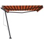 Toldo de pie automático naranja y marrón 400x350 cm de , Toldos - Ref: Foro24-3069830, Precio: 579,48 €, Descuento: %