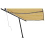 Toldo de pie automático amarillo y blanco 500x300 cm de , Toldos - Ref: Foro24-3069788, Precio: 587,68 €, Descuento: %