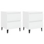 Mesitas de noche 2 uds contrachapada blanco brillo 40x35x50 cm de , Mesitas de noche - Ref: Foro24-805882, Precio: 103,82 €, ...