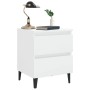 Mesitas de noche 2 uds contrachapada blanco brillo 40x35x50 cm de , Mesitas de noche - Ref: Foro24-805882, Precio: 103,82 €, ...