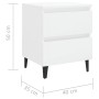 Mesitas de noche 2 uds contrachapada blanco brillo 40x35x50 cm de , Mesitas de noche - Ref: Foro24-805882, Precio: 103,82 €, ...