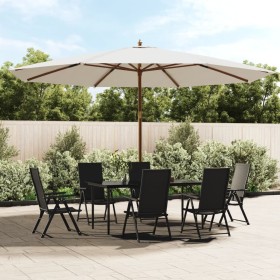 Sombrilla de jardín con poste de madera color arena 400x273 cm de , Sombrillas - Ref: Foro24-363175, Precio: 132,07 €, Descue...