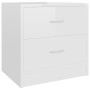 Mesita de noche madera contrachapada blanco brillo 40x30x40 cm de , Mesitas de noche - Ref: Foro24-801047, Precio: 59,29 €, D...