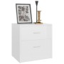 Mesita de noche madera contrachapada blanco brillo 40x30x40 cm de , Mesitas de noche - Ref: Foro24-801047, Precio: 59,29 €, D...