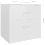 Mesita de noche madera contrachapada blanco brillo 40x30x40 cm de , Mesitas de noche - Ref: Foro24-801047, Precio: 59,29 €, D...